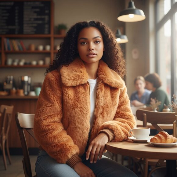 Vintage Jackets & Blazers - Vintage 70's Fur Bomber Jacket